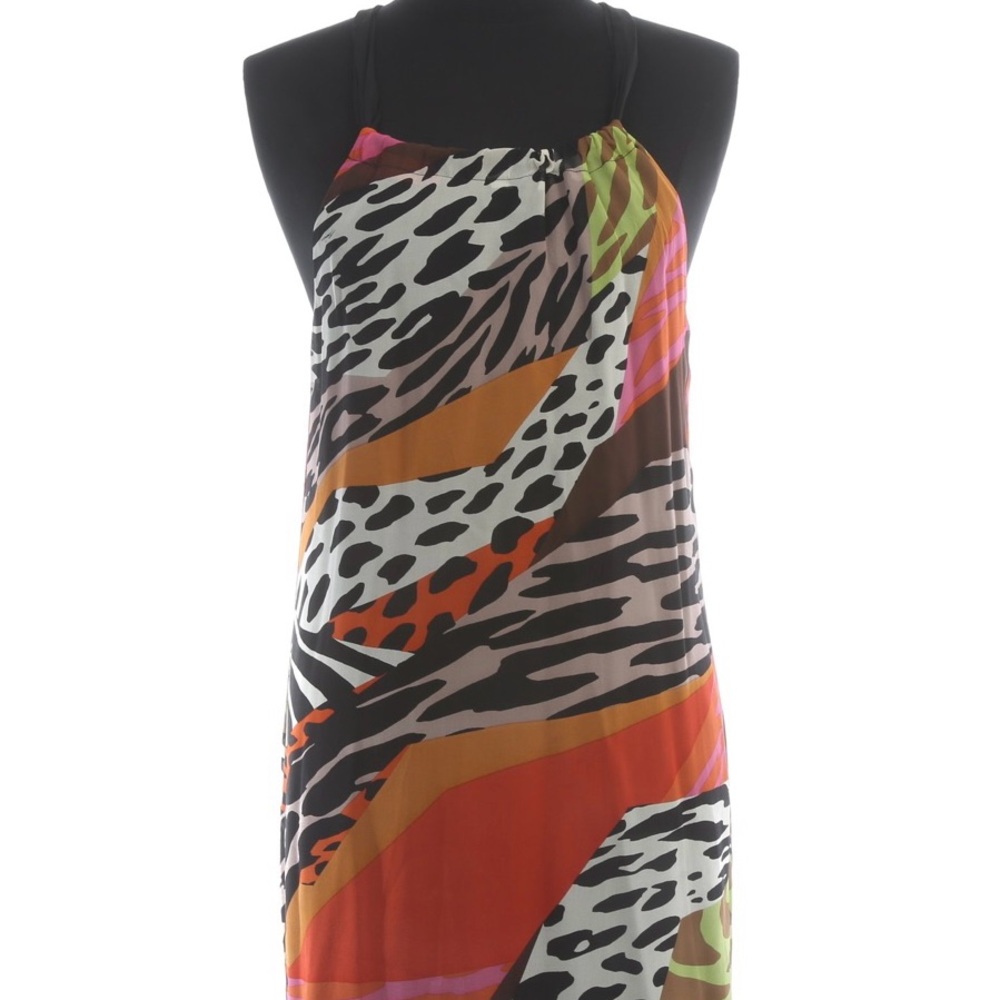 Trina Turk Colorful Animal Print Halter Dress NWT